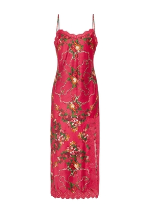 Cara Cara floral lace-trimmed slip dress - Pink