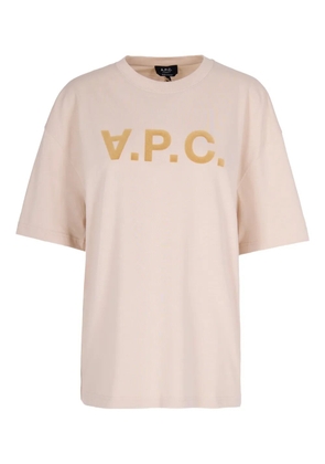 A.P.C. short-sleeve logo-detail T-shirt - Neutrals