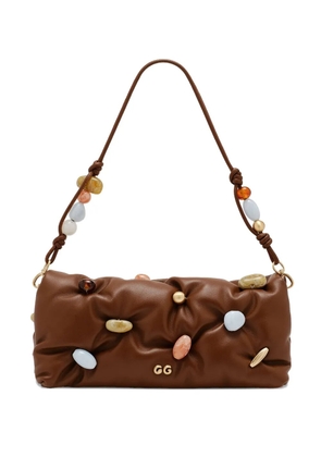 Cult Gaia Amalia beaded shoulder bag - Brown