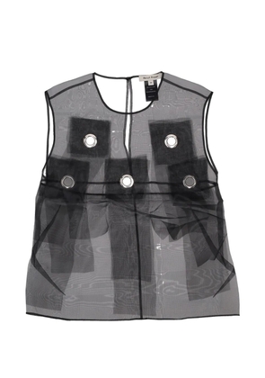 MERYLL ROGGE eyelets fringes top - Black