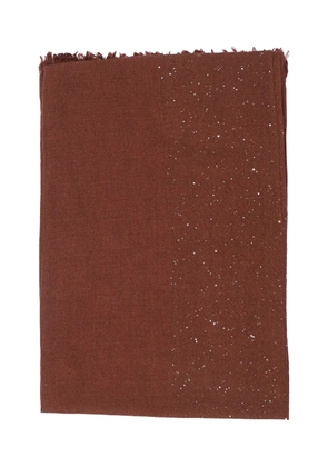 Faliero Sarti Kundy sequin-embellishment fringed scarf - Brown