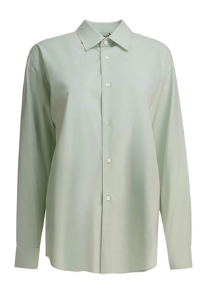 Auralee Finx-twill shirt - Green