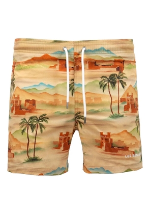 Les Benjamins drawstring printed swim shorts - Neutrals