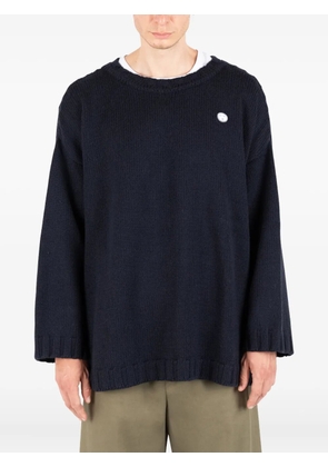 Société Anonyme logo-patch wide-sleeve sweater - Blue