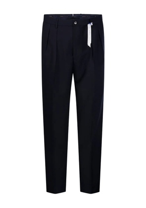 Santaniello pleated-front trousers - Blue
