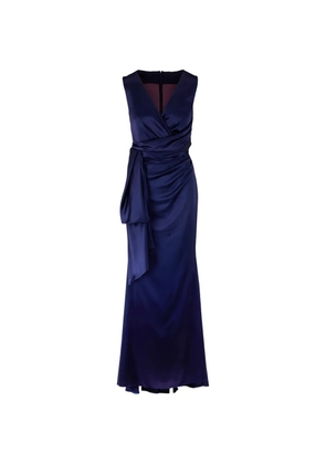 Talbot Runhof draped sleeveless midi dress - Blue