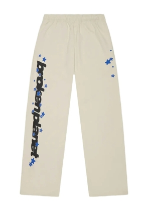 BROKEN PLANET star-graphic straight track pants - Neutrals