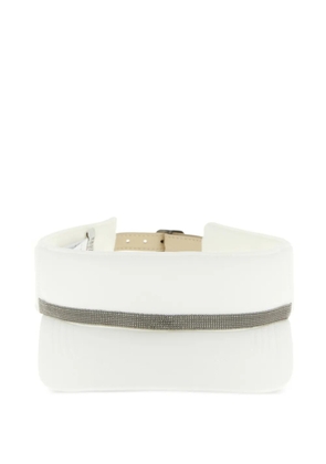 Brunello Cucinelli shiny band hats - White