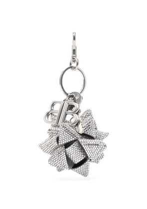 Balenciaga gifting bow keyring - Silver