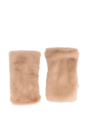 Alpo faux-fur gloves - Neutrals