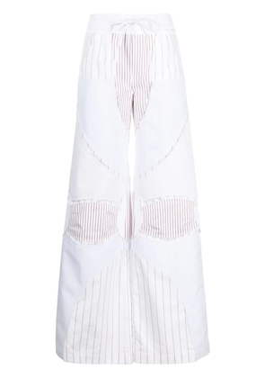 Off-White striped wide-leg cotton trousers