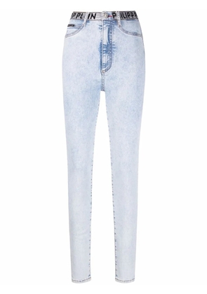 Philipp Plein high-waist denim jeggings - Blue