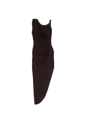 Elisabetta Franchi asymmetric-hem dress - Brown