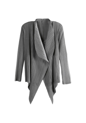 Pleats Please Issey Miyake button plissé knitwear - Grey
