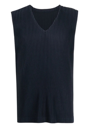 Homme Plissé Issey Miyake plissé sleeveless vest - Blue