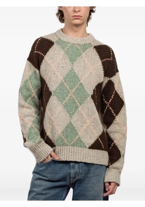 atomo factory argyle knit sweater - Neutrals