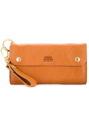 As2ov Oiled shrink long wallet - Brown