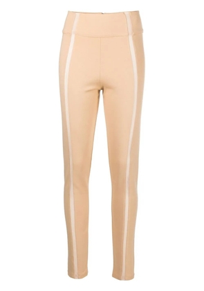 Philipp Plein sheer-panel leggings - Neutrals