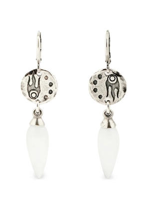 Gem Kingdom tiger-eye drop earrings - Silver