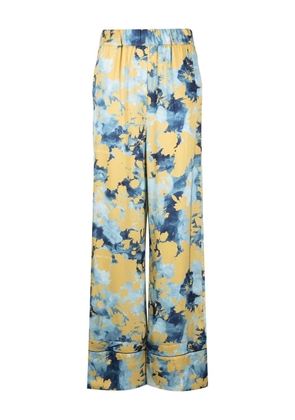 Off-White RMD flower-print wide-leg trousers - Blue