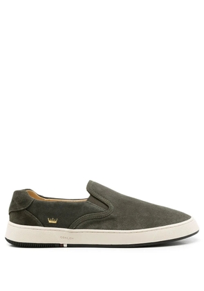 Osklen branded heel-counter slip-on sneakers - Green