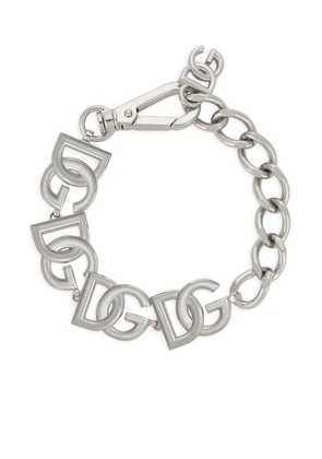 Dolce & Gabbana DG-logo chain-link bracelet - Silver