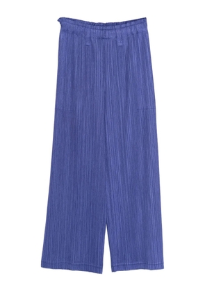 Issey Miyake belt-loops trousers - Blue