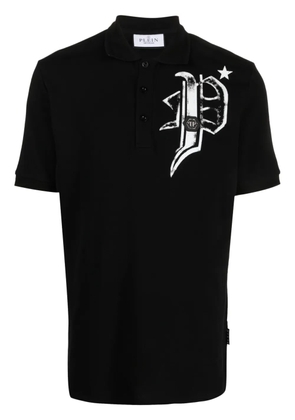 Philipp Plein Skull & Bones jersey polo shirt - Black