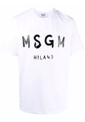 MSGM logo-print cotton T-shirt - White