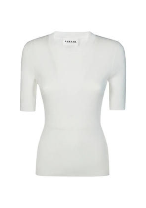 P.A.R.O.S.H. ribbed T-shirt - White