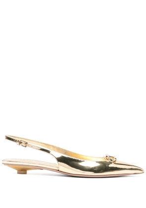 Valentino Garavani 25mm VLogo slingback pumps - Gold