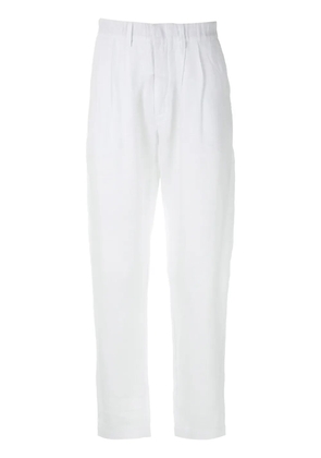 Handred linen straight trousers - White