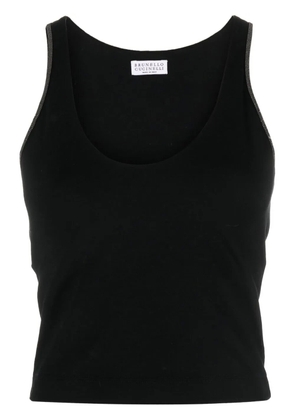 Brunello Cucinelli Monili chain-embellished tank top - Black