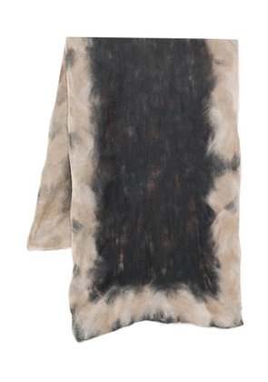 SILVANA jagged-edge scarf - Grey