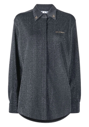 Off-White glitter Arrow plaque shirt - Black