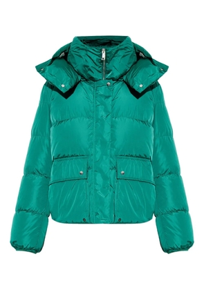 Add hooded puffer jacket - Green