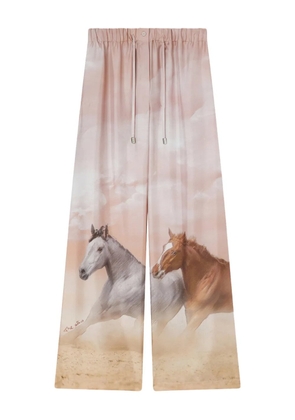 The Attico graphic trousers - Neutrals