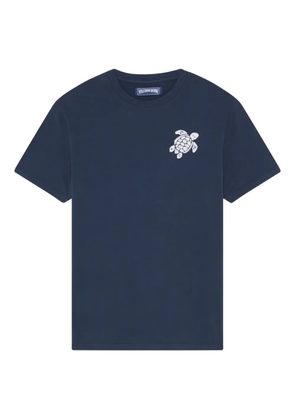 Vilebrequin crew-neck turtle-embroidery T-shirt - Blue