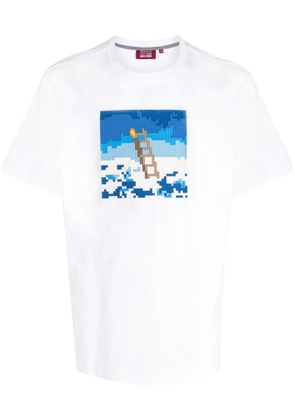 Mostly Heard Rarely Seen 8-Bit Highest Up Here cotton T-Shirt - White