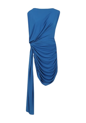 Alex Perry draped knot mini dress - Blue