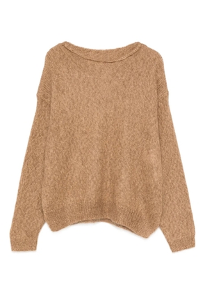 C.T.PLAGE boat-neck sweater - Brown