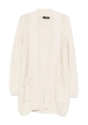 Gran Sasso cable-knit pockets cardigan - White