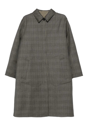 The Row wool-silk check coat - Black