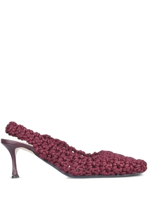 Nº21 woven leather pumps - Red