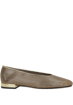 Giorgio Armani square-toe ballet flats - Gold
