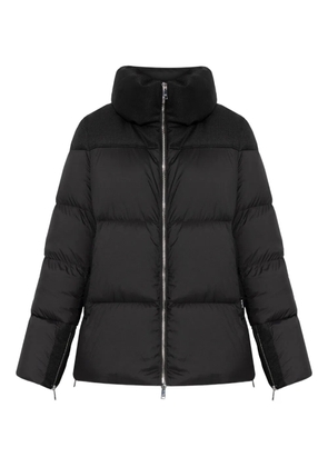 Add high-neck zip jacket - Black