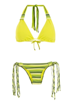 Amir Slama striped bikini set - Green