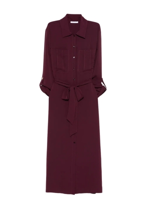 Patrizia Pepe pocket belted midi dress - Purple