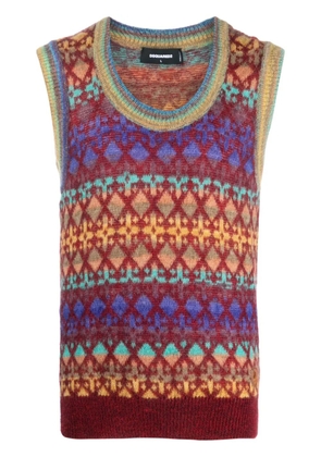 DSQUARED2 logo-patch sleeveless vest