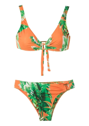 Amir Slama floral print bikini set - Green